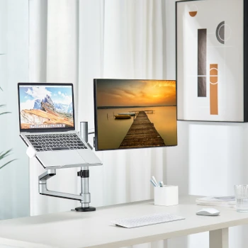 Monitor Arm mit Laptop Halterung